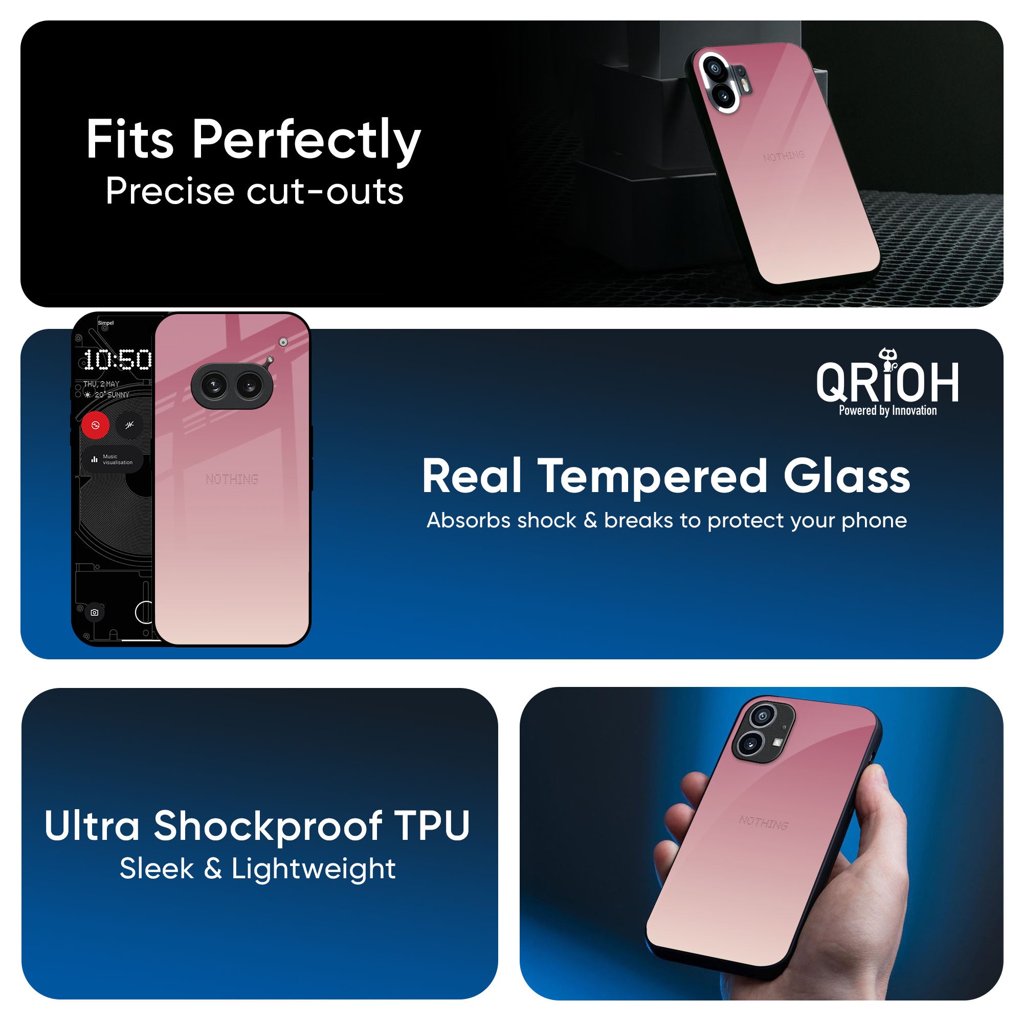 Blooming Pink Glass Case for Nothing CMF Phone 1