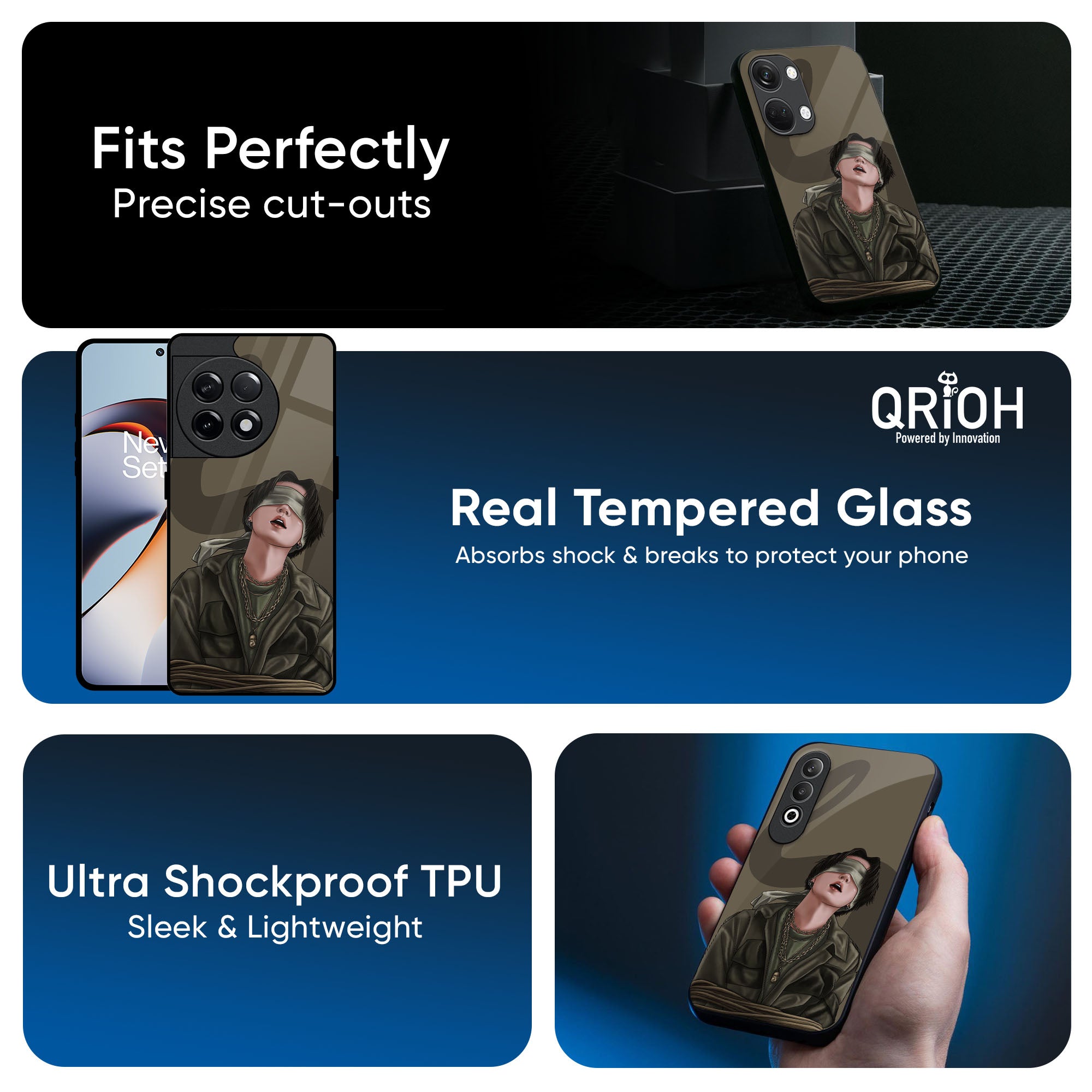 Blind Fold Glass Case for OnePlus 13