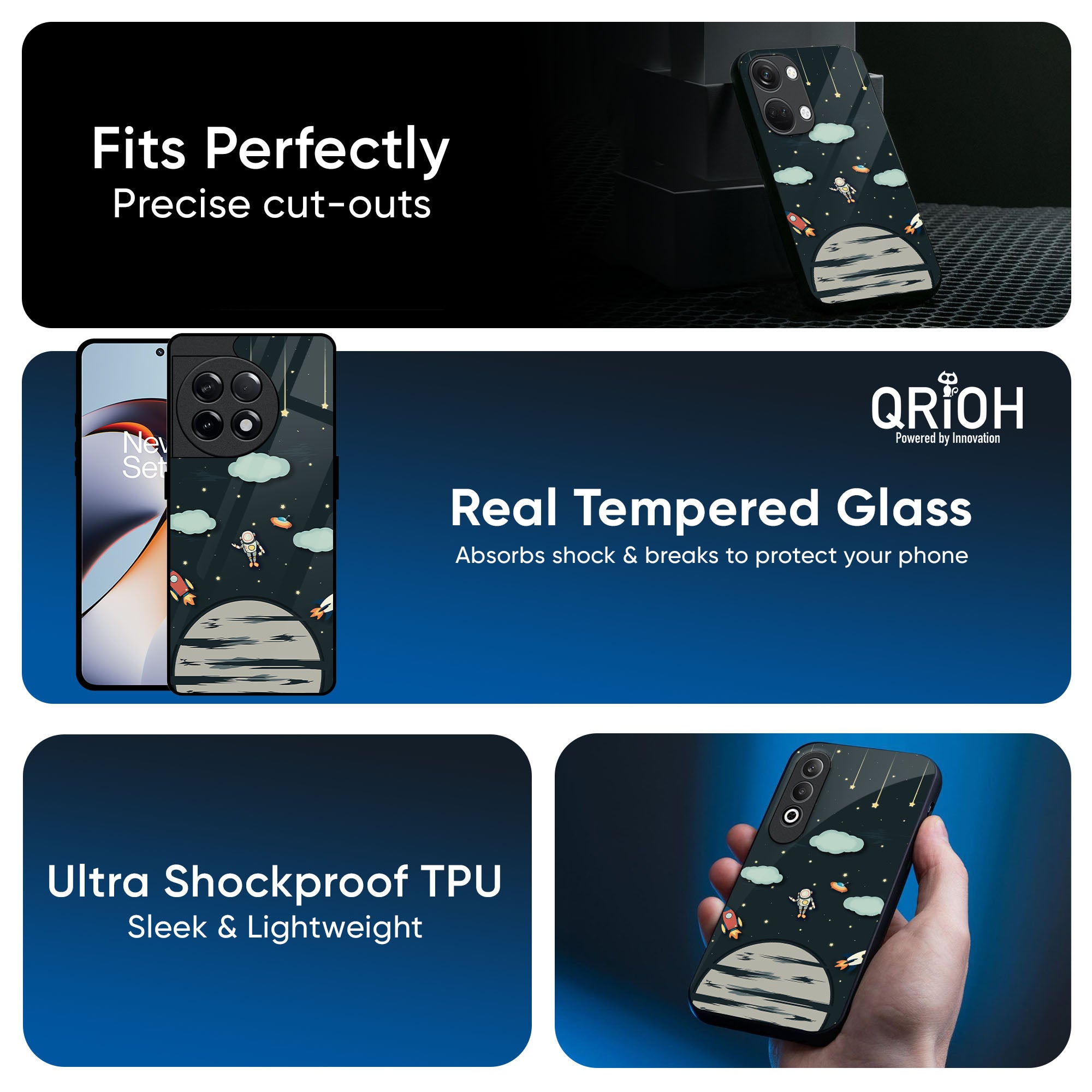 Astronaut Dream Glass Case For OnePlus Nord 4 5G