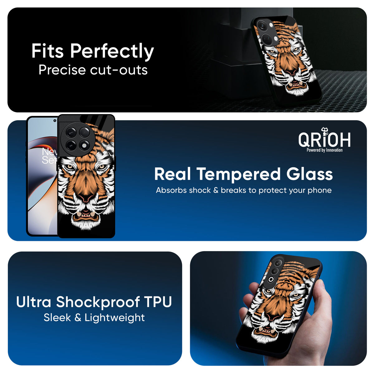 Angry Tiger Glass Case For OnePlus Nord 4 5G
