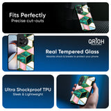 Seamless Green Marble Glass Case for OnePlus 13