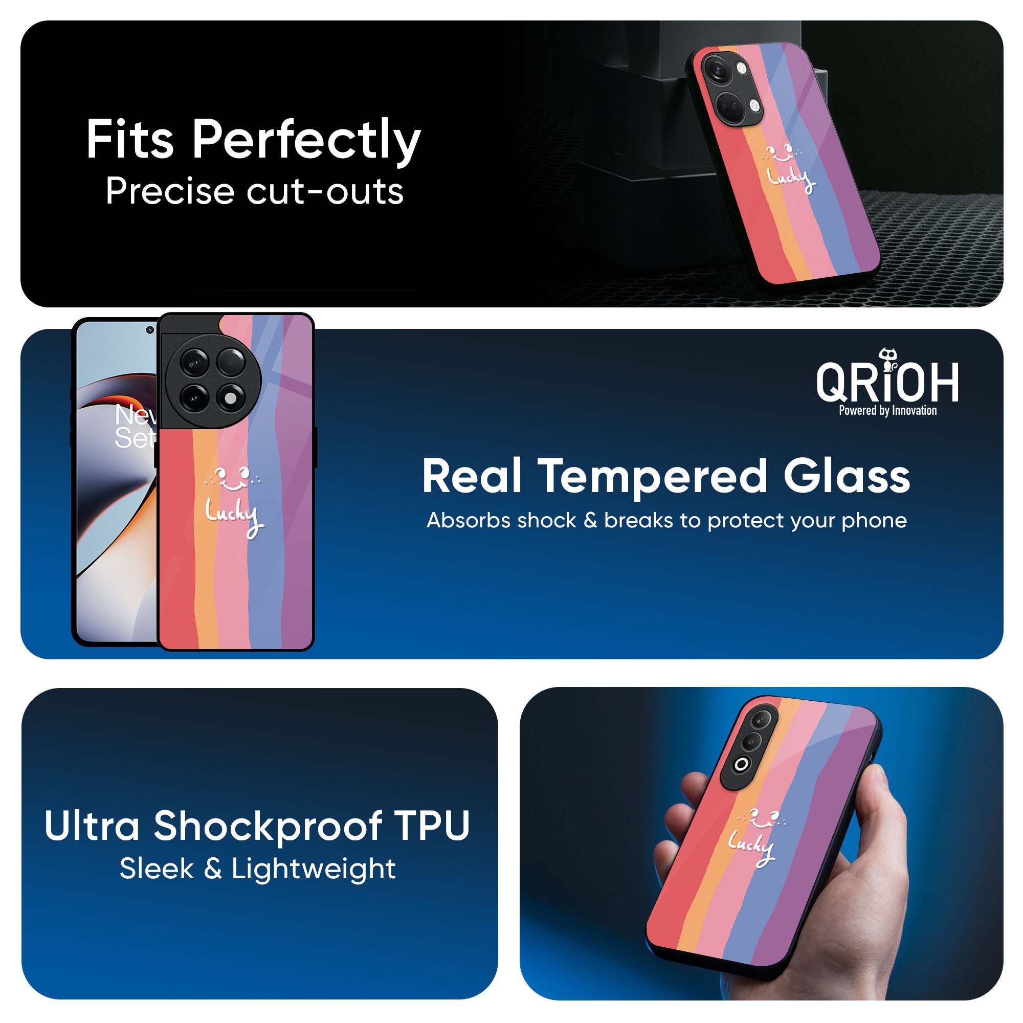 Lucky Abstract Glass Case for OnePlus Nord 4 5G