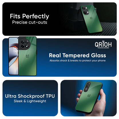 Green Grunge Texture Glass Case for OnePlus Nord 4 5G