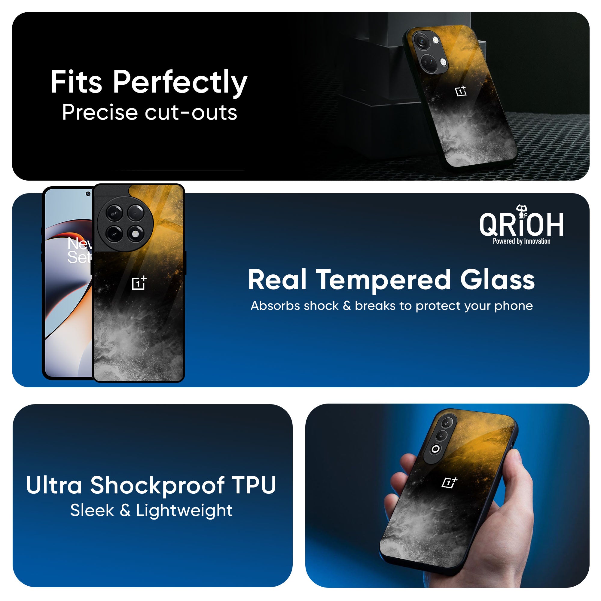 Gold Gradient Glass Case for OnePlus Nord 4 5G