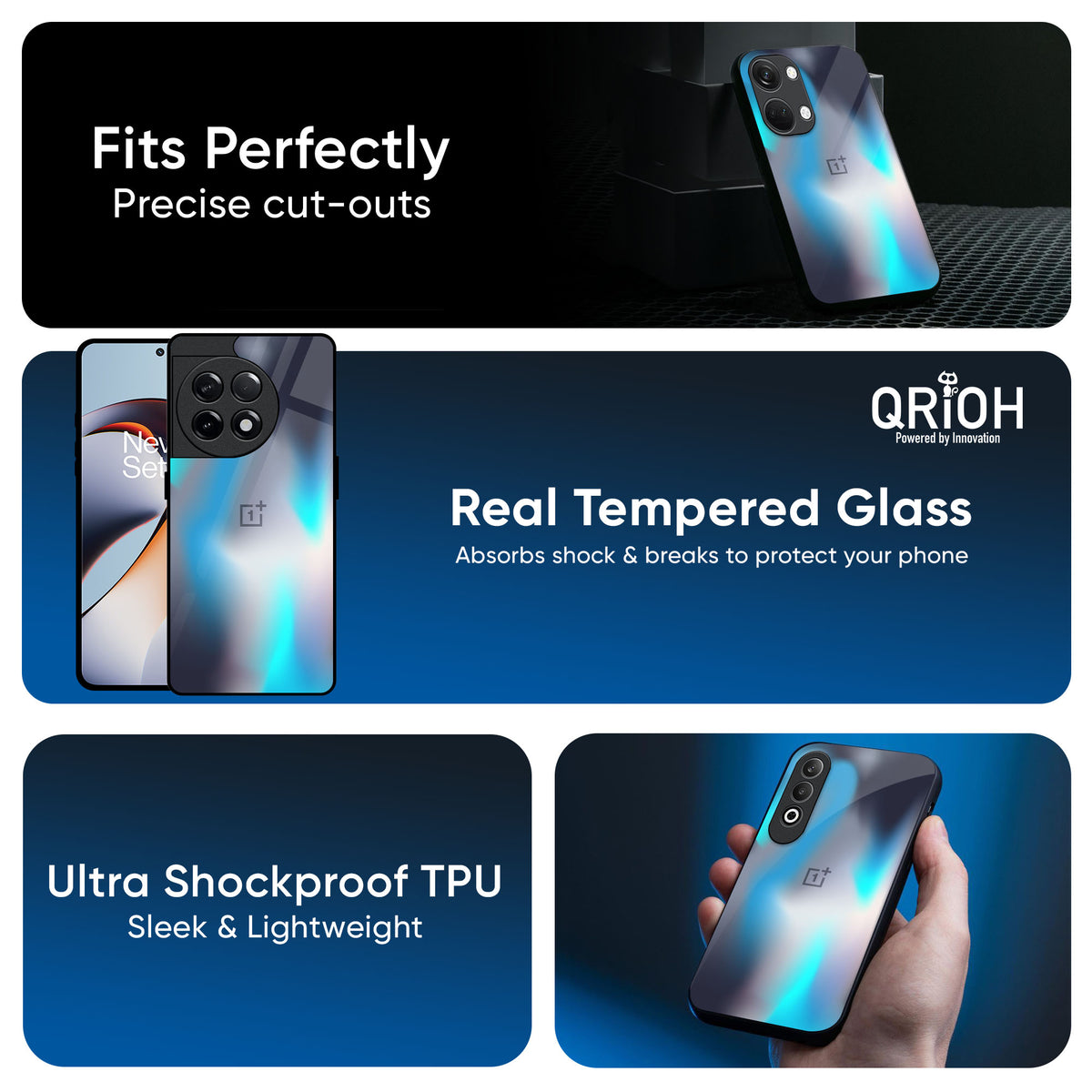 Blue Swan Shadow Glass Case for OnePlus Nord 4 5G