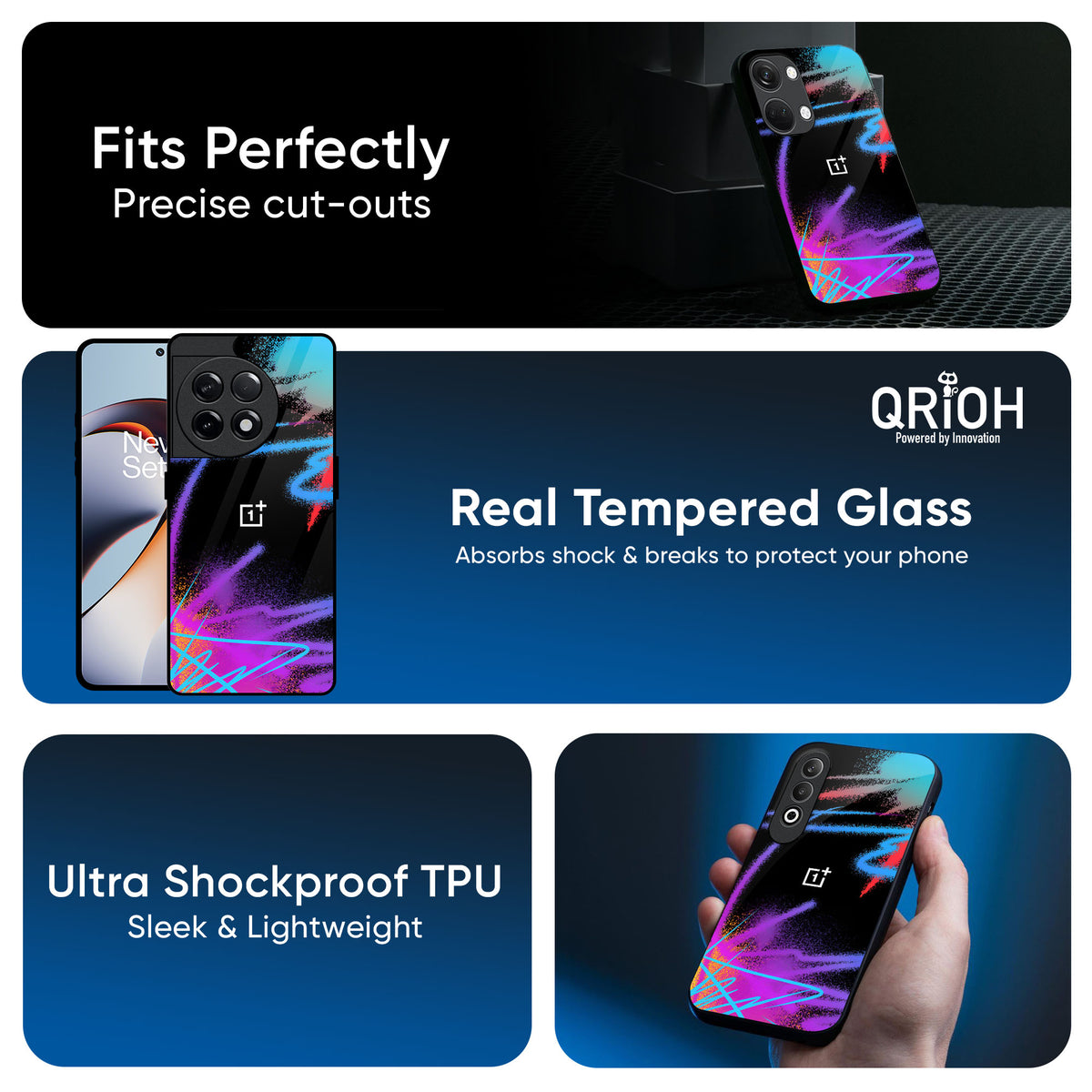 Brushy Color Glass Case for OnePlus Nord 4 5G