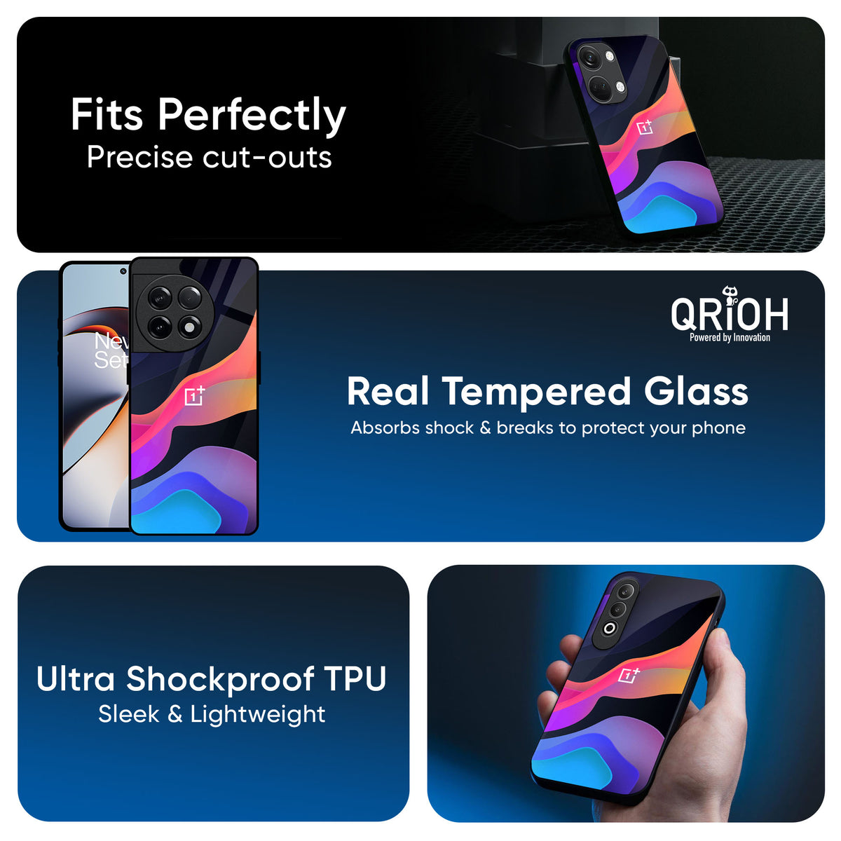 Colorful Fluid Glass Case for OnePlus Nord 4 5G