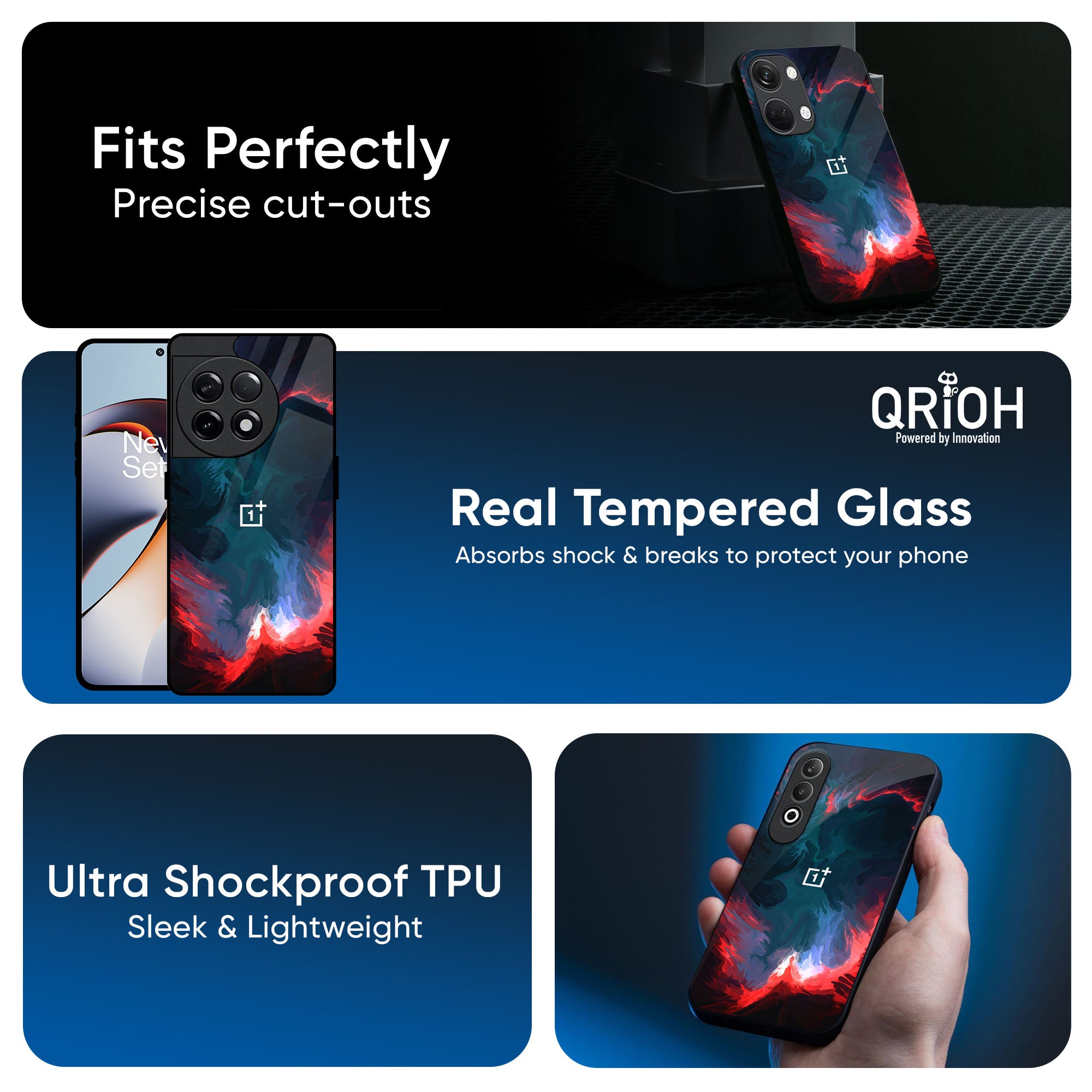 Brush Art Glass Case For OnePlus 13