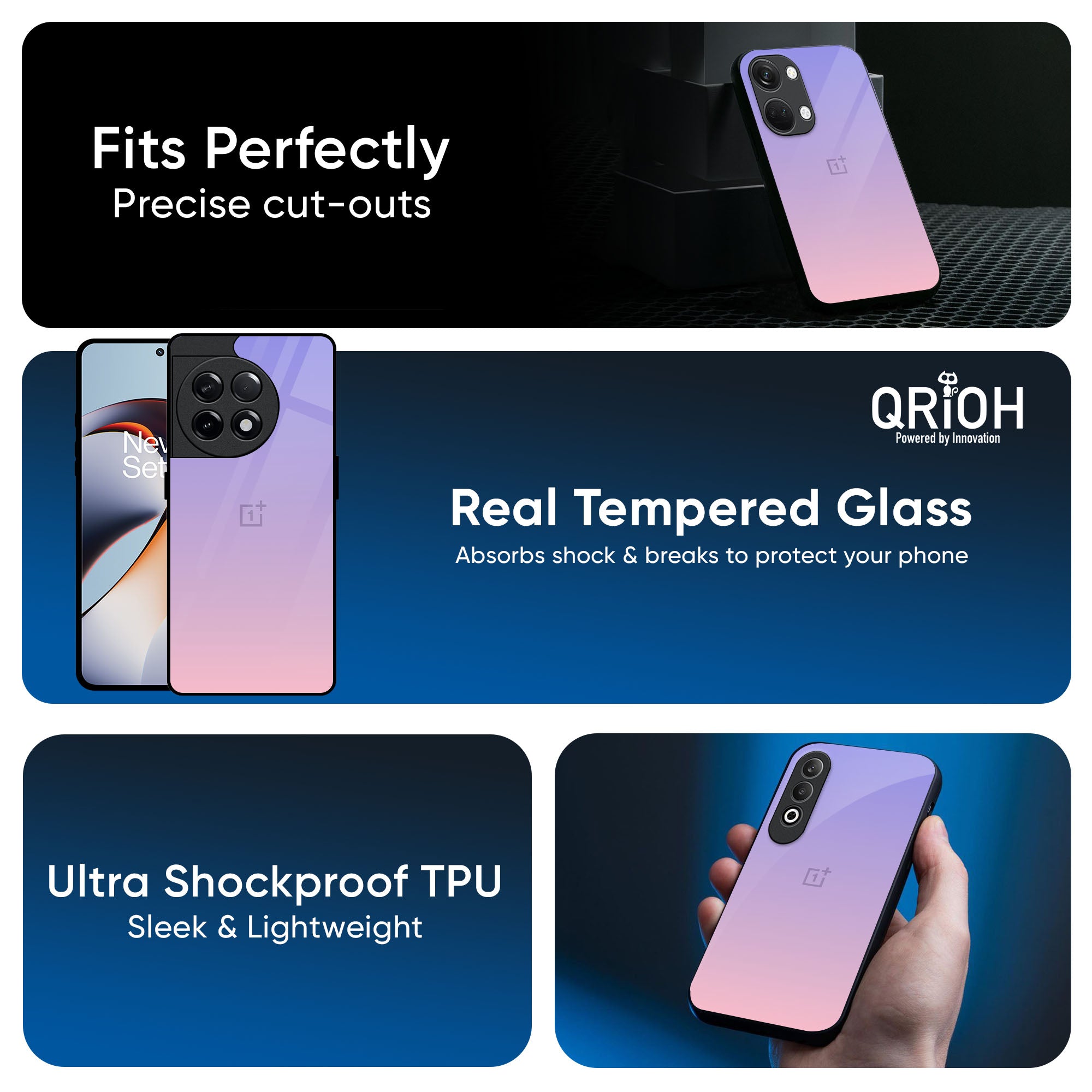 Lavender Gradient Glass Case for OnePlus Nord 4 5G