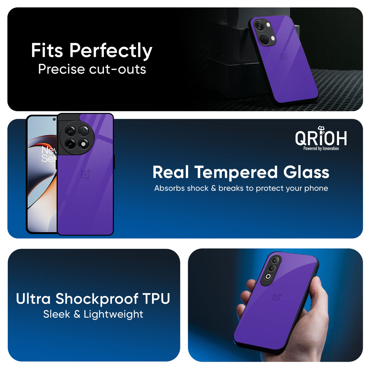 Amethyst Purple Glass Case for OnePlus Nord 4 5G