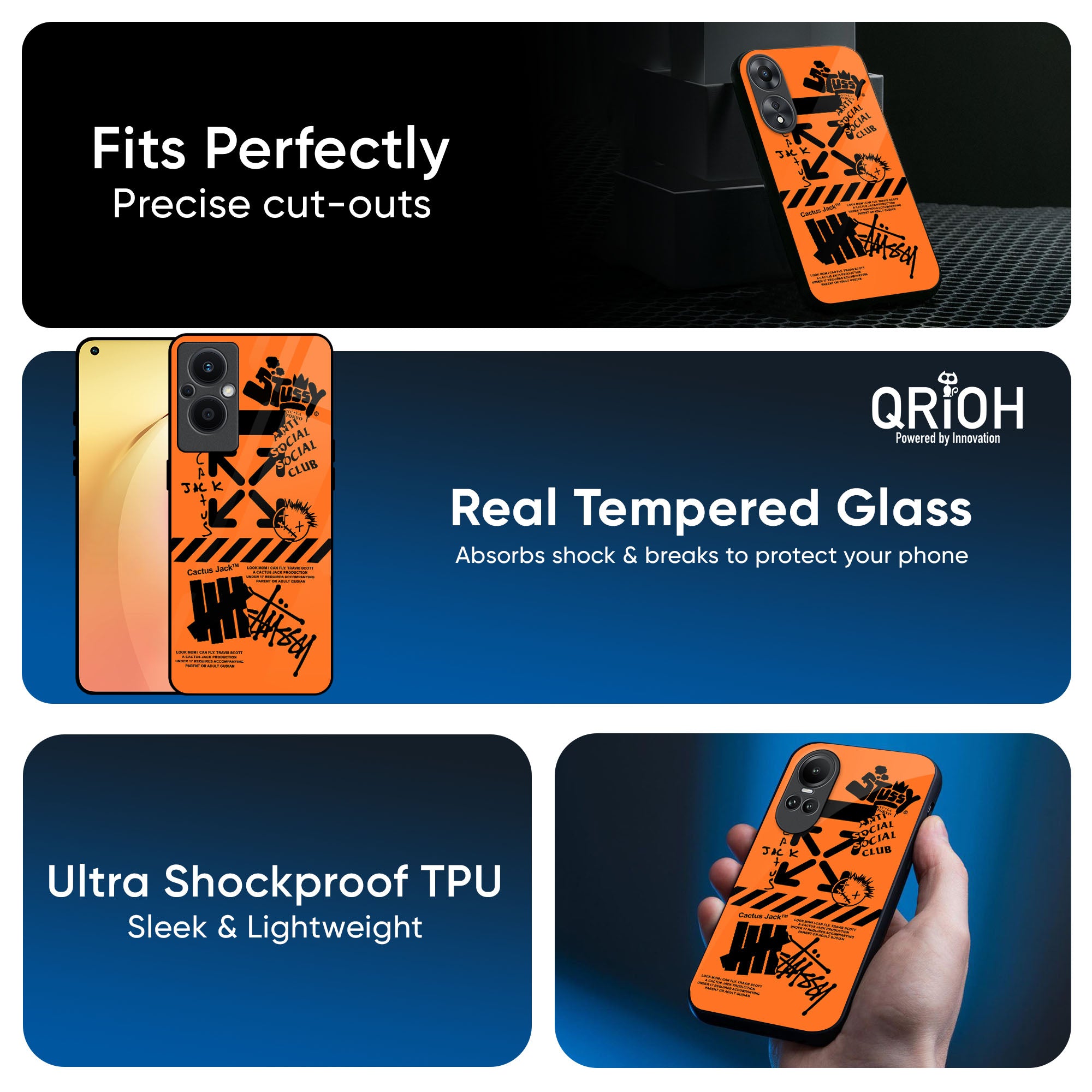 Anti Social Club Glass Case for OPPO A3 Pro 5G