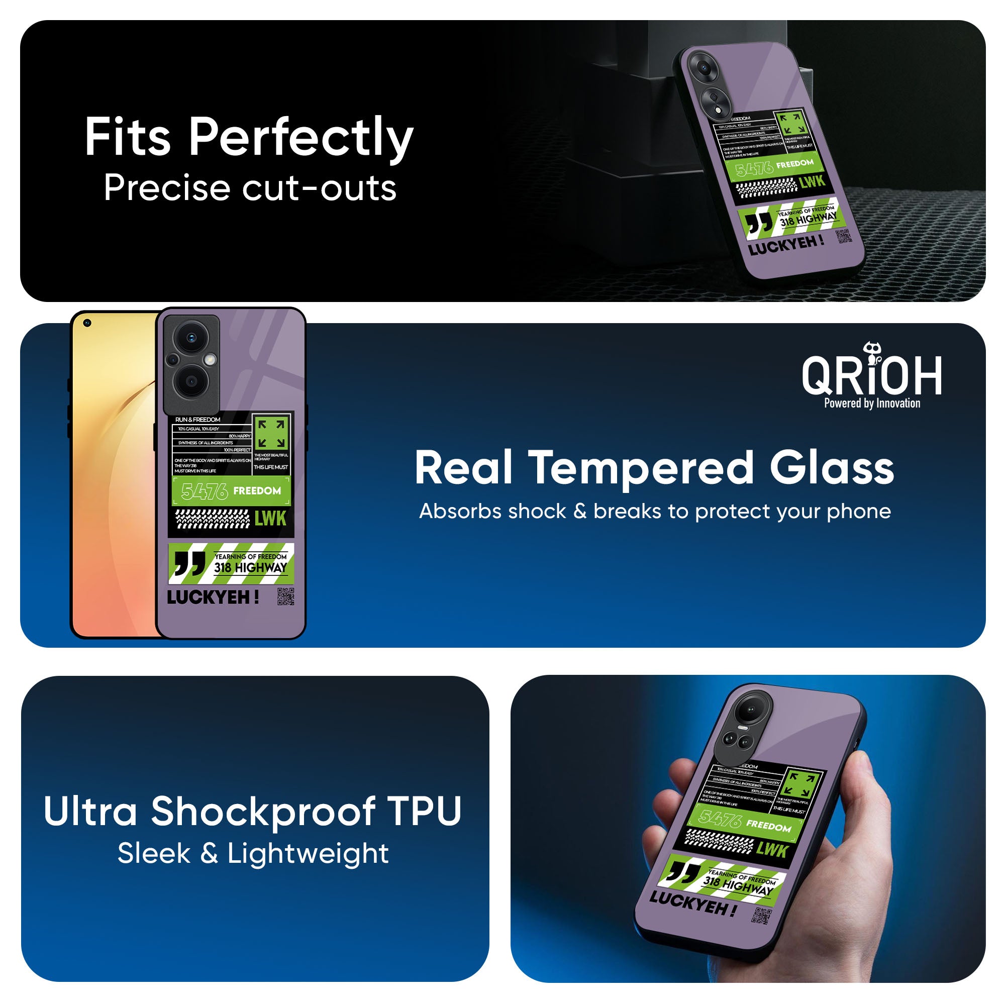 Run & Freedom Glass Case for OPPO A3 Pro 5G