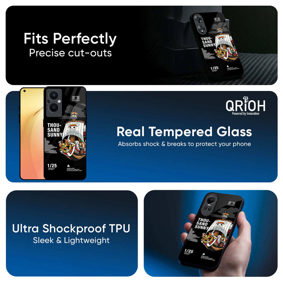 Thousand Sunny Glass Case for OPPO A3 Pro 5G