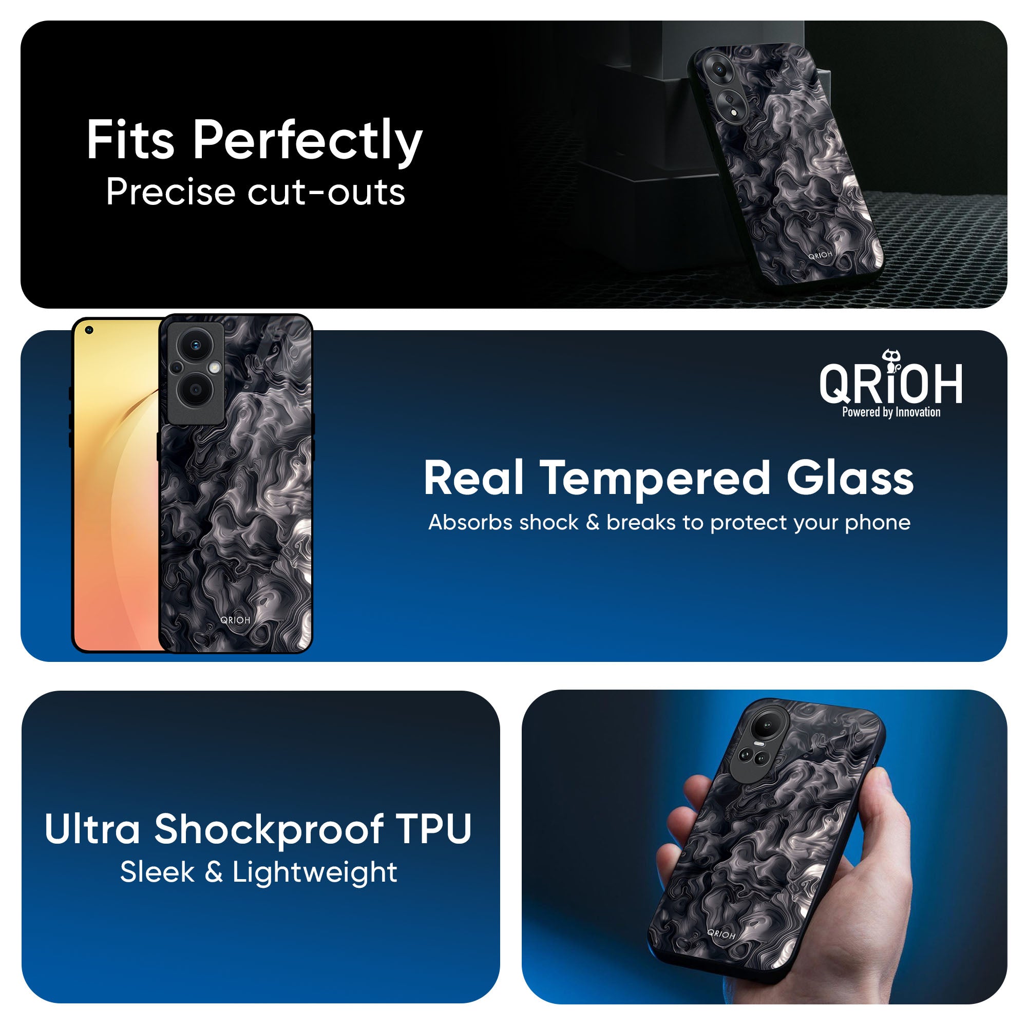 Cryptic Smoke Glass Case for OPPO A3 Pro 5G