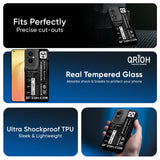 Futuristic Art Glass Case for Oppo A18