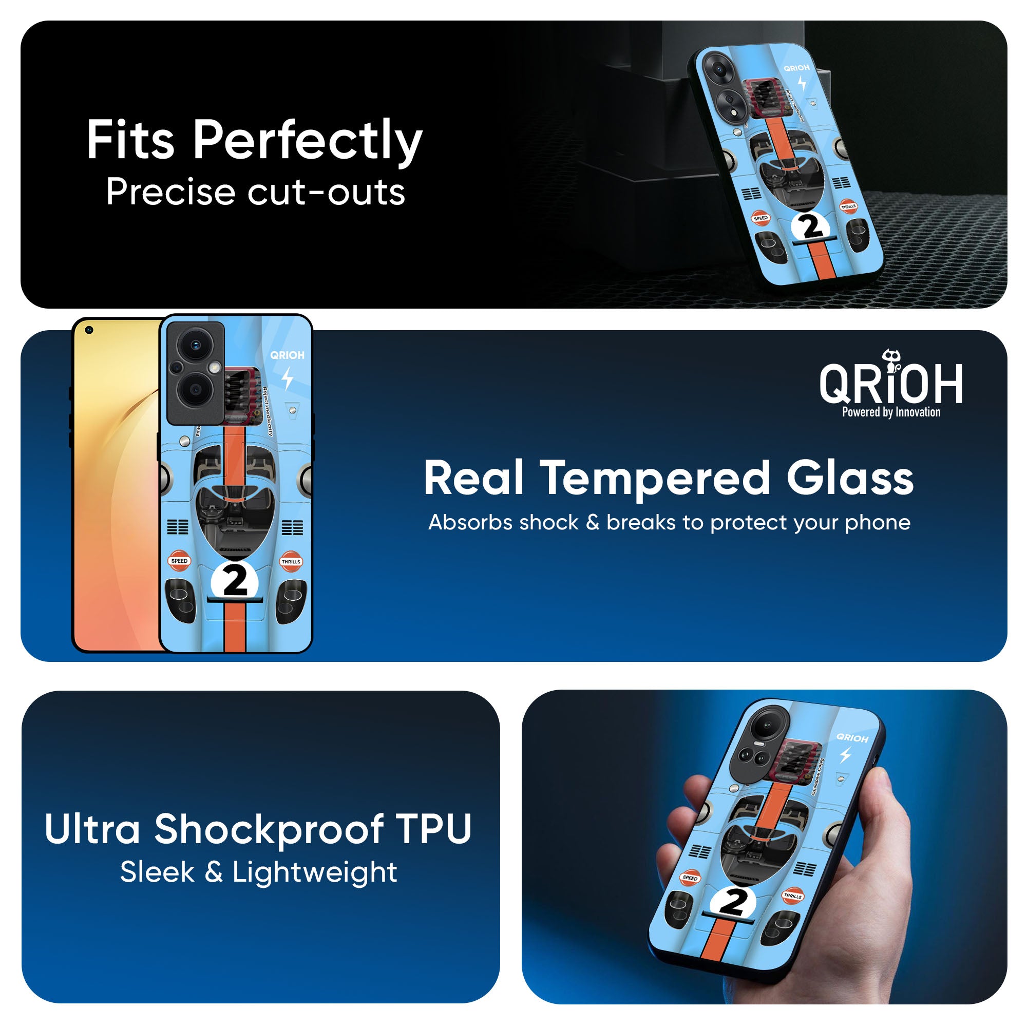 Race Laboratory Glass Case for Oppo Reno4 Pro