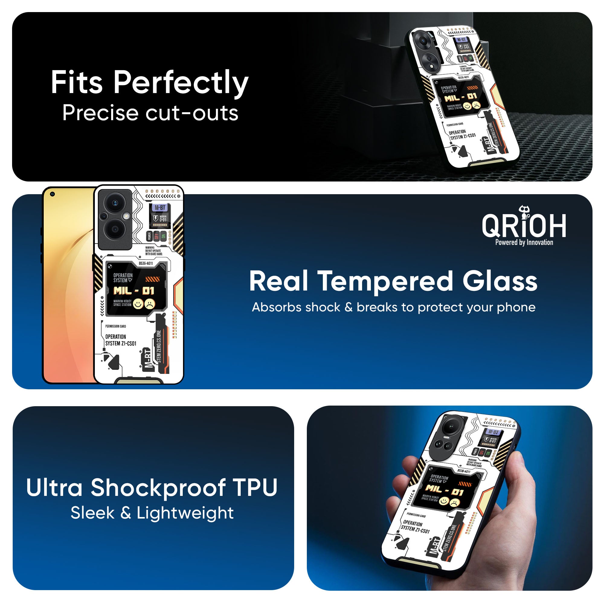 Tech Display Glass Case for Oppo Reno4 Pro