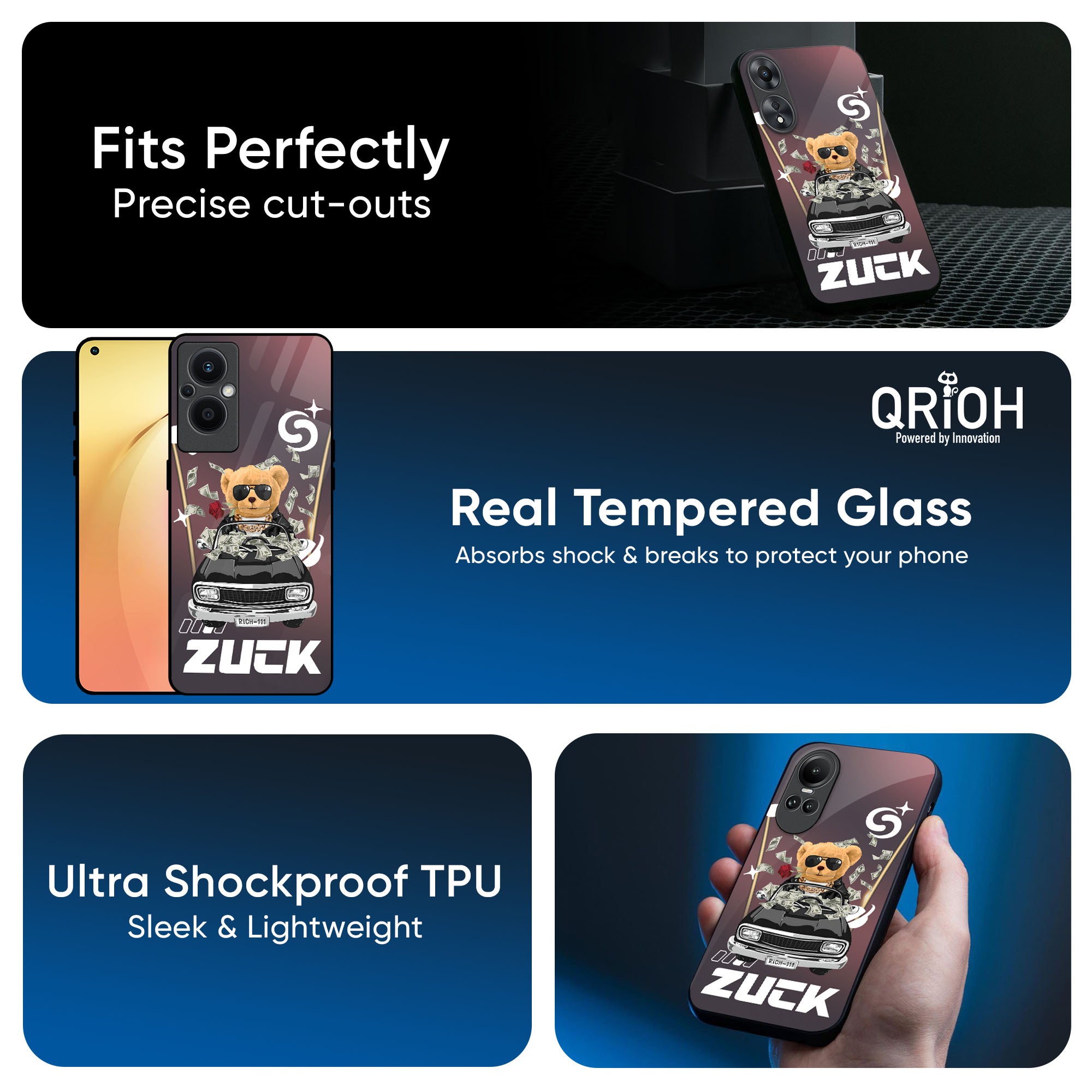 Money Madness Glass Case for Oppo Reno8T 5G