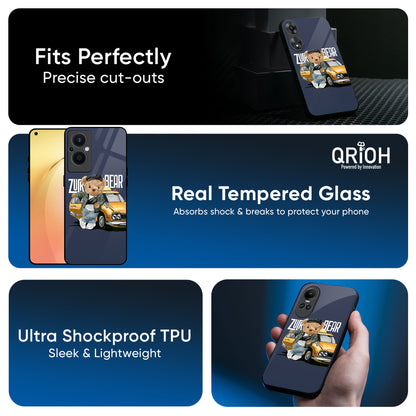 Adventurous Bear Glass Case for Oppo F17 Pro