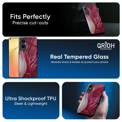 Crimson Ruby Glass Case for OPPO A3 Pro 5G