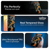 Camouflage Orange Glass Case For OPPO A3 Pro 5G