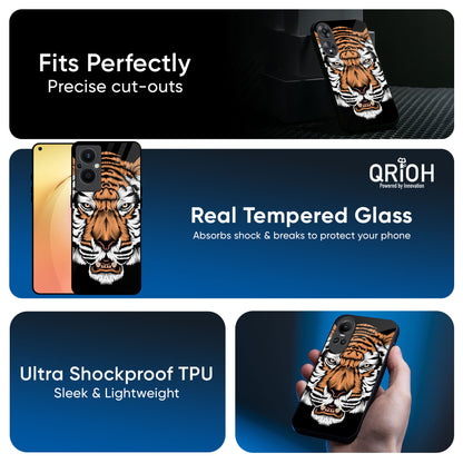 Angry Tiger Glass Case For OPPO A3 Pro 5G