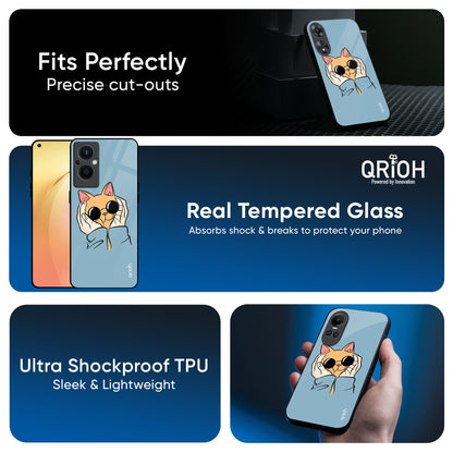 Adorable Cute Kitty Glass Case For OPPO A3 Pro 5G