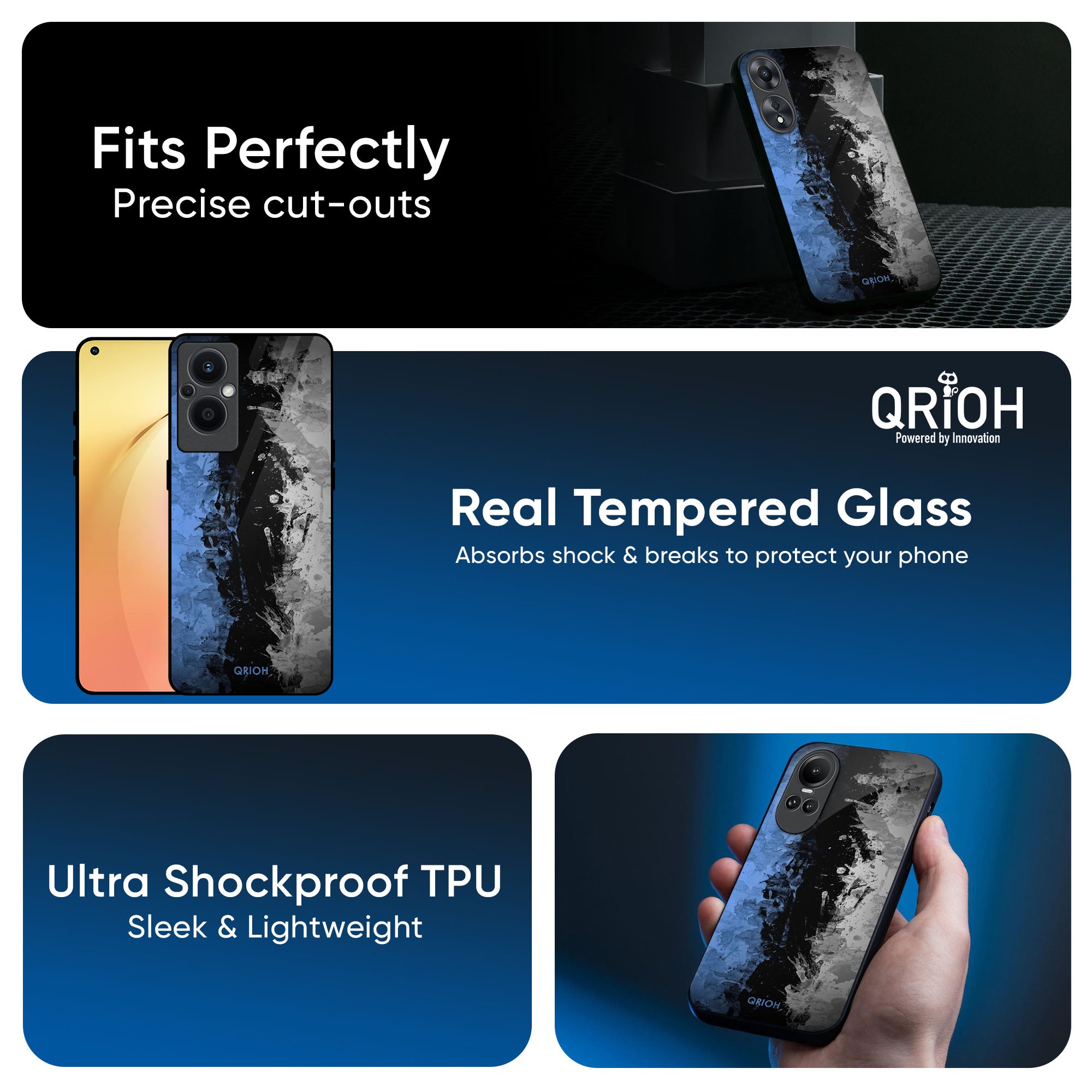 Dark Grunge Glass Case for OPPO A3 Pro 5G