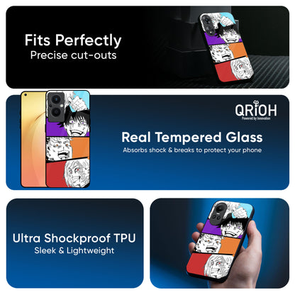 Anime Sketch Glass Case for OPPO A3 Pro 5G