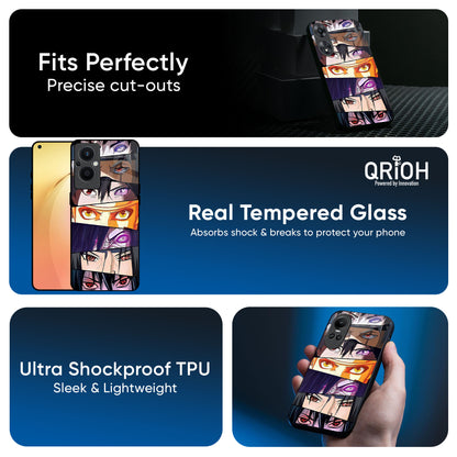 Anime Eyes Glass Case for OPPO A3 Pro 5G