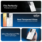 Modern White Marble Glass Case for OPPO A3 Pro 5G