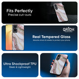 Pink & Gold Gllitter Marble Glass Case for Oppo A79 5G