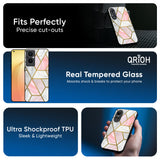 Geometrical Marble Glass Case for OPPO A3 Pro 5G
