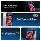 Electroplated Geometric Marble Glass Case for OPPO A3 Pro 5G