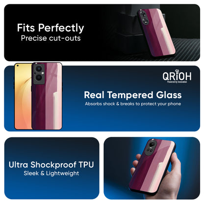 Brush Stroke Art Glass Case for OPPO A3 Pro 5G