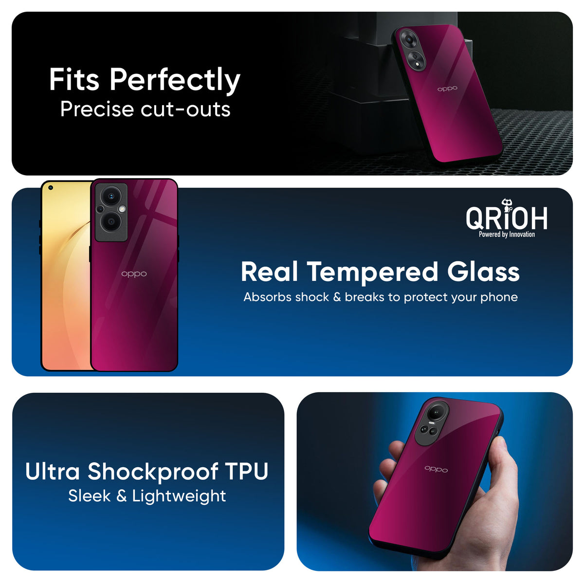 Pink Burst Glass Case for OPPO A3 Pro 5G