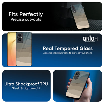 Abstract Mountain Pattern Glass Case for OPPO A3 Pro 5G
