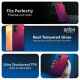 Wavy Pink Pattern Glass Case for OPPO A3 Pro 5G