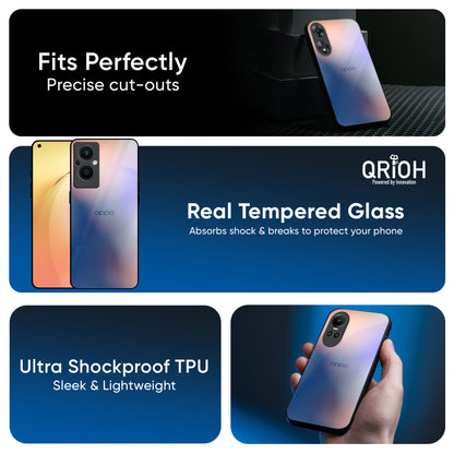 Blue Mauve Gradient Glass Case for OPPO A3 Pro 5G