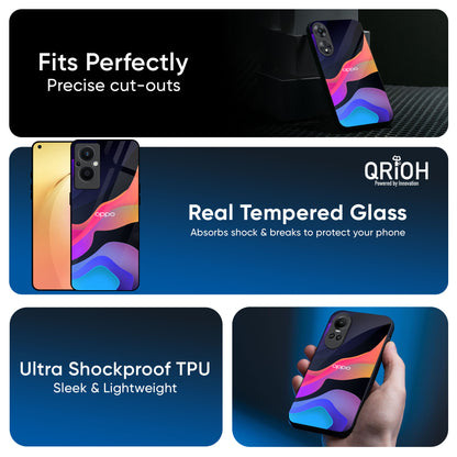 Colorful Fluid Glass Case for OPPO A3 Pro 5G