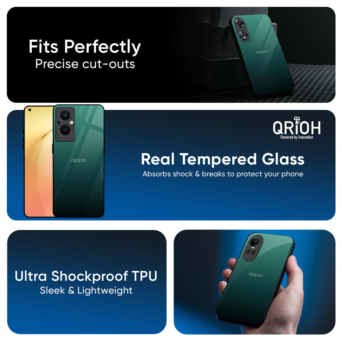 Palm Green Glass Case For OPPO A3 Pro 5G