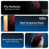 Wine Red Glass Case For OPPO A3 Pro 5G