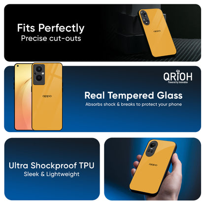 Fluorescent Yellow Glass case for OPPO A3 Pro 5G