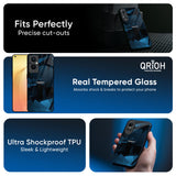 Polygonal Blue Box Glass Case For OPPO A3 Pro 5G