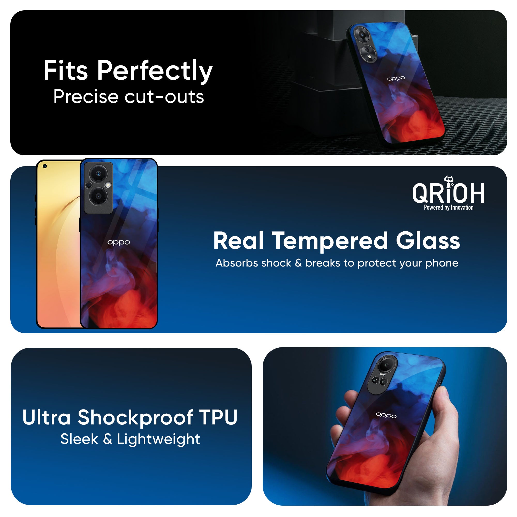 Dim Smoke Glass Case for OPPO A3 Pro 5G