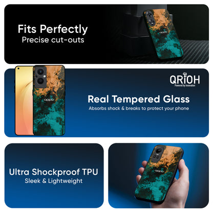 Watercolor Wave Glass Case for OPPO A3 Pro 5G