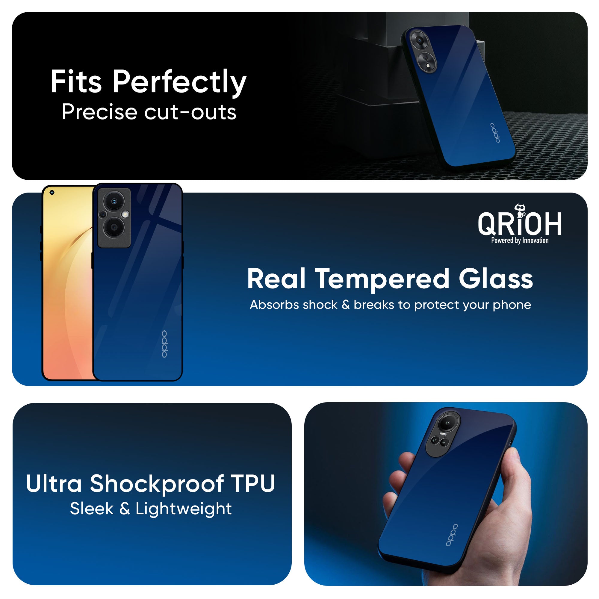 Very Blue Glass Case for OPPO A3 Pro 5G