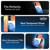 Wavy Color Pattern Glass Case for OPPO A3 Pro 5G