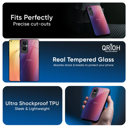 Multi Shaded Gradient Glass Case for OPPO A3 Pro 5G