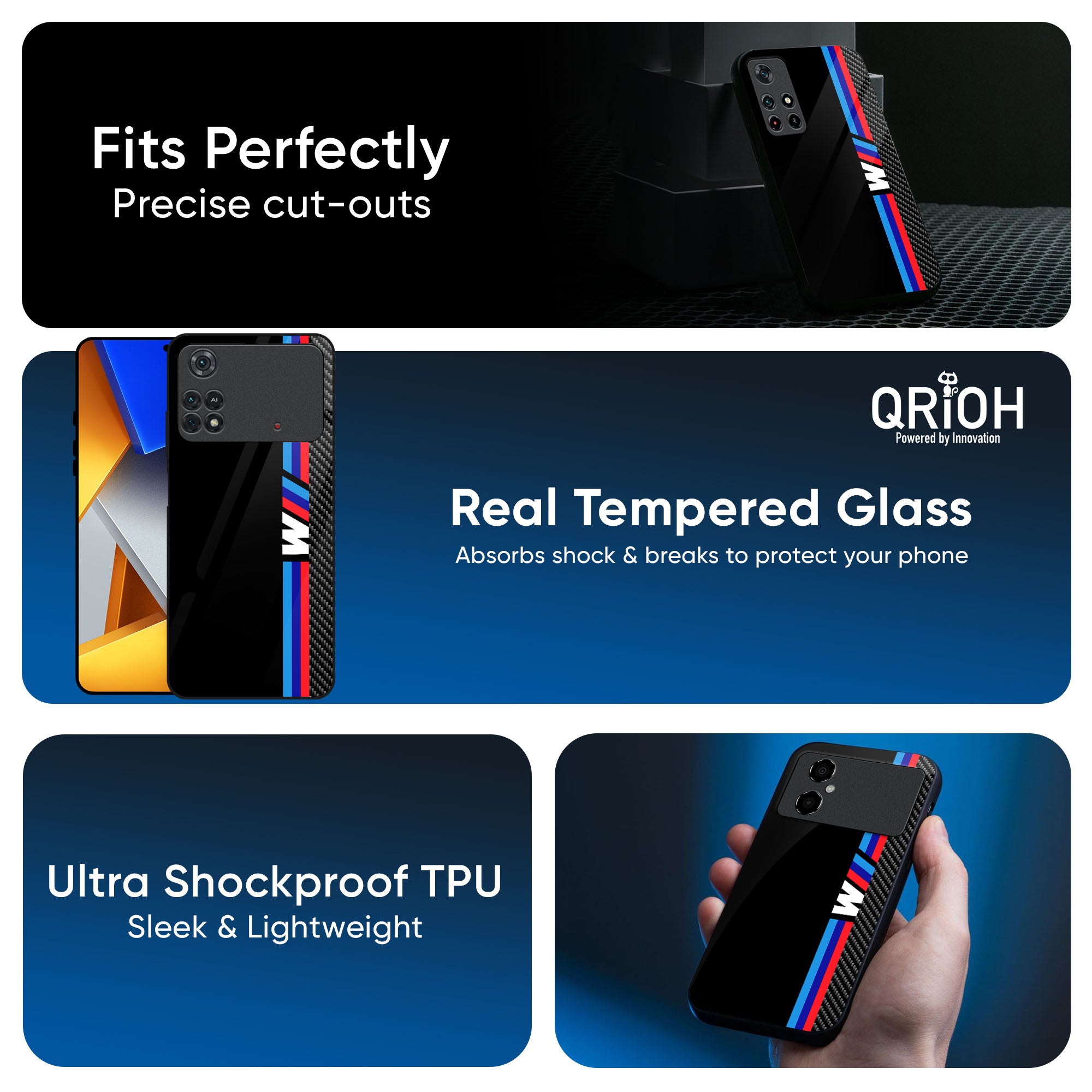 Automotive Art Glass Case for Poco M3